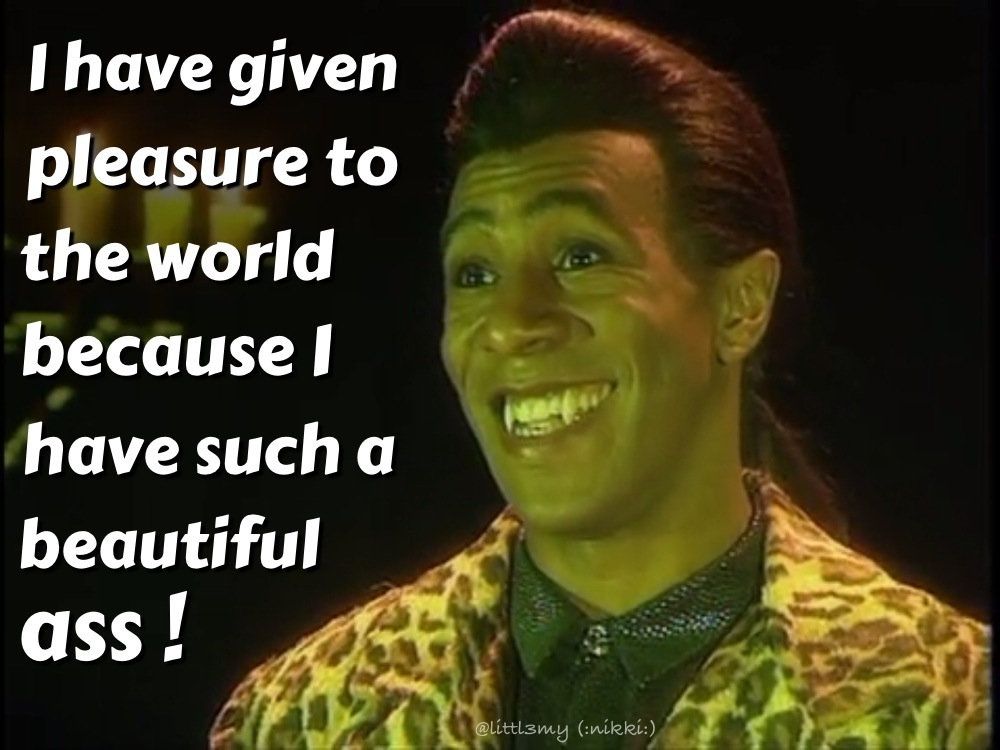 Cat from Red Dwarf gives pleasure to the world